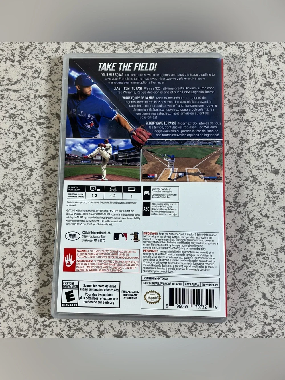 RBI Baseball 19 Lourdes Gurriel Variant Cover Nintendo Switch Toronto Blue Jays